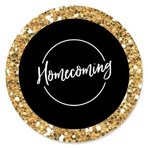 Big Dot of Happiness Hoco Dance - Round Homecoming Circle Sticker Labels - 24 Count - 1 of 4