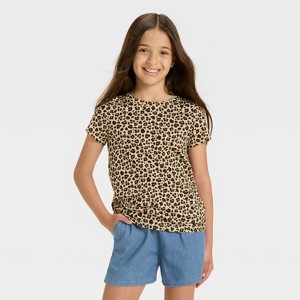 Girls' Short Sleeve Classic Fit T-Shirt - Cat & Jack™ - 1 of 3