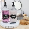 Cornucopia Brands 32oz Clear Glass Pump Bottles 2pk, Locking Black Pumps; Quart Size Soap Dispensers; Includes Chalk Labels - 4 of 4