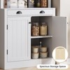 5-Tier Bookshelf, 70 Inch Tall Bookcase with 2 Doors and 1 Drawer, Modern Pantry Sideboard with Adjustable Shelf - 4 of 4