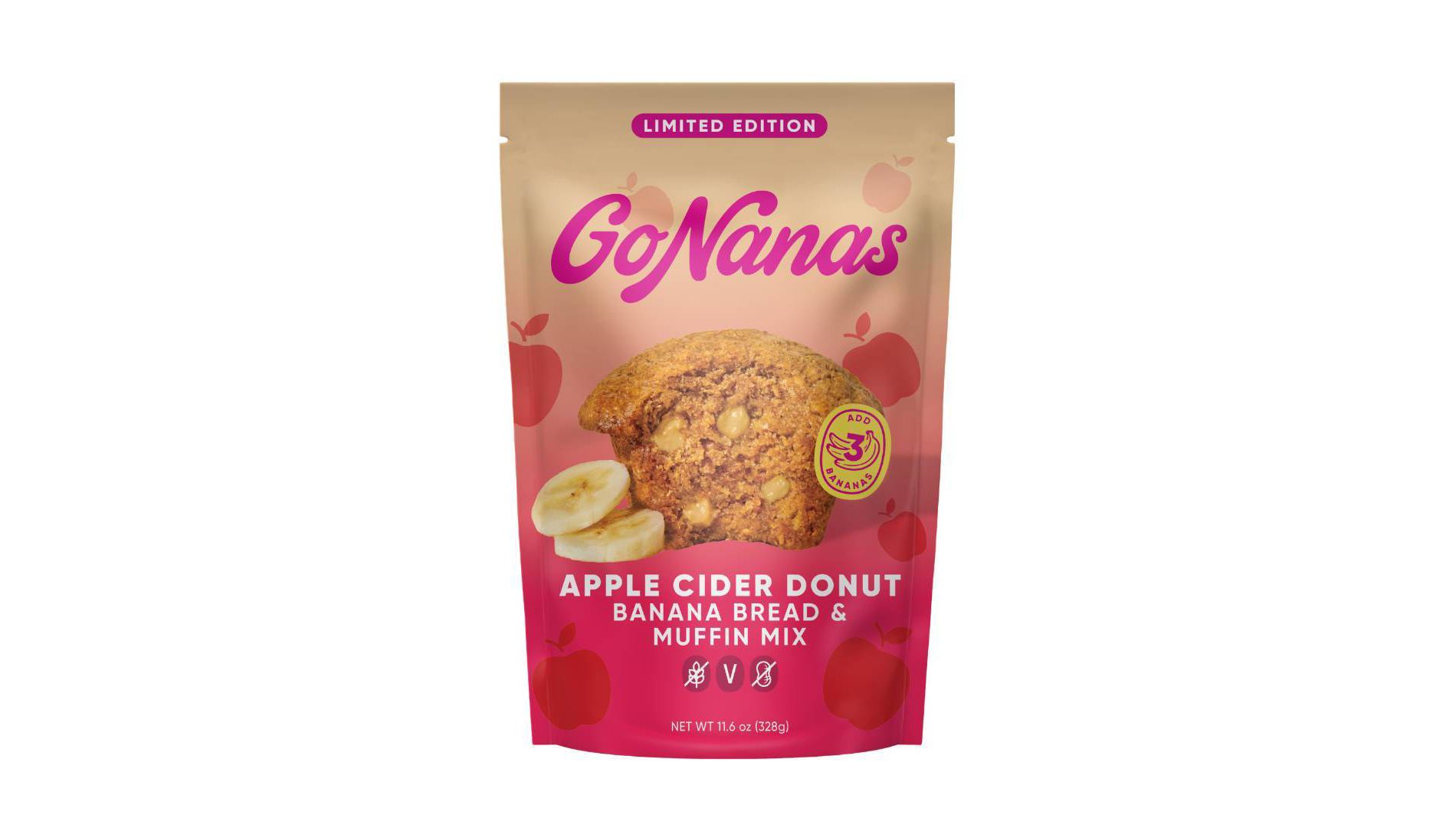 GoNanas Fall Apple Cider Donut Banana Bread Mix - 11.6oz: Gluten-Free