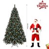 Racxily Pre-Lit Pre-Decorated Pine Hinged Artificial Christmas Tree with 1740 Flocked Frosted Tips, 103 Pine Cones, 309 Red Berries, 600 Lights - 4 of 4