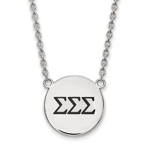 Black Bow Jewelry Sterling Silver Sigma Sigma Sigma Greek Life Necklace 18 Inch - 1 of 4