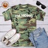 Mens Im Hiding Camo T Shirt Funny Sarcastic Military Hunting Novelty Dad Joke - Crazy Dog Men's T Shirt - 2 of 4