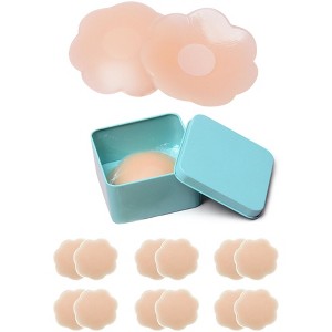 INSPIRE CHIC 6 Pairs Women's Strapless Invisible Sticky Adhesive Nipple Covers for Backless Dress - 1 of 4