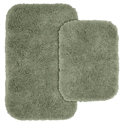 Garland Serendipity 34-in x 21-in Dark Gray Nylon Bath Mat Set in the Bathroom  Rugs & Mats department at