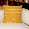 HomeRoots 18" Yellow Striped Cotton Throw Pillow With Texture - 2 of 4