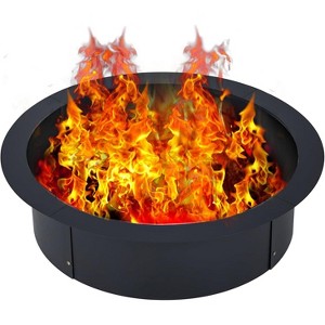 GOCAPTAIN Inner Fire Pit Ring with Outdoor Steel Firepit Ring Large Bonfire Fire Pit Insert Round - Steel for High Temp, DIY Fire Ring Cooking Kit - 1 of 4