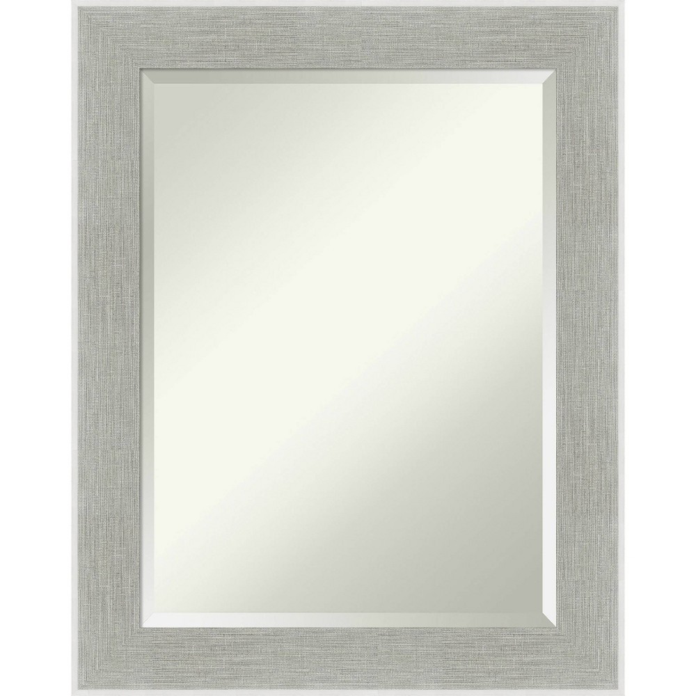 Photos - Wall Mirror 23" x 29" Glam Framed Bathroom Vanity  Linen Gray - Amanti Art: