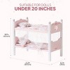ROBOTIME Doll Furniture Stackable Doll Bunk Beds, Dollhouse Furniture, Doll House Accessories, Pretend Play Toy for Girl, Pink, 12.2"*22.2"*18.7" - 3 of 4
