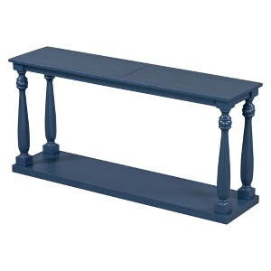 Dexmalle Vintage Wood Grain Console Table with Bottom Shelf and Four Vase Legs - 1 of 4