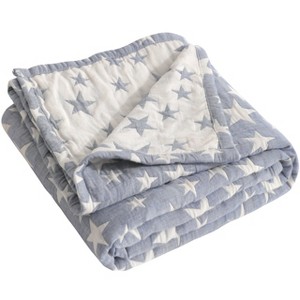 3 Layer Muslin Cotton Toddler Blanket, Super Soft and Warm Crib Blanket - NTBAY - 1 of 4