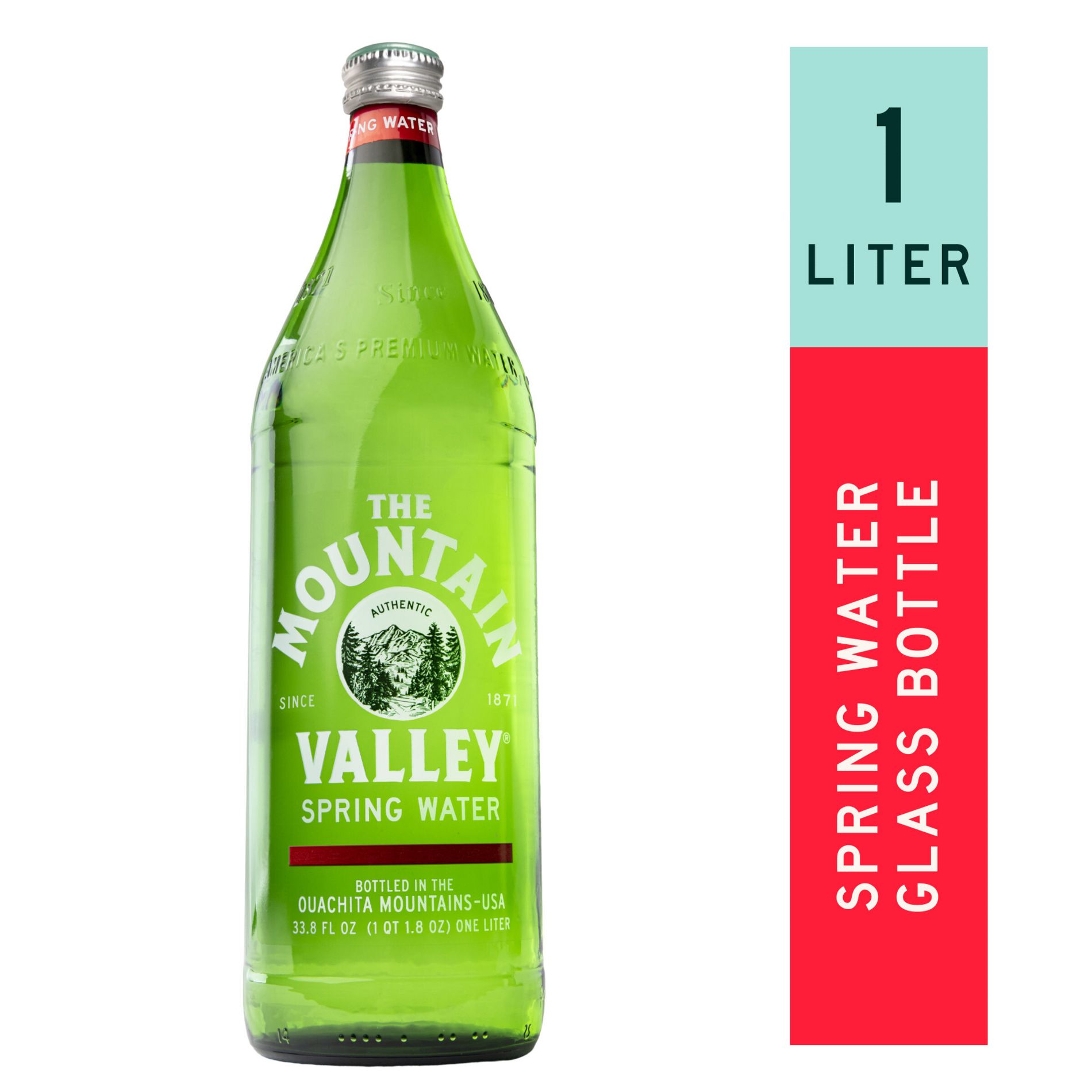 Mountain Valley Spring Water, Still - 1L Glass Bottle