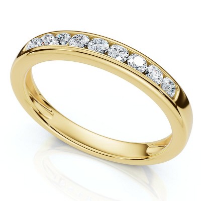 Pompeii3 1/4Ct Diamond Channel Set Wedding Stackable Band 14k Gold or Platinum Lab Created