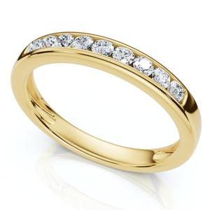 Pompeii3 1/4Ct Diamond Channel Set Wedding Stackable Band 14k Gold or Platinum Lab Created - 1 of 2