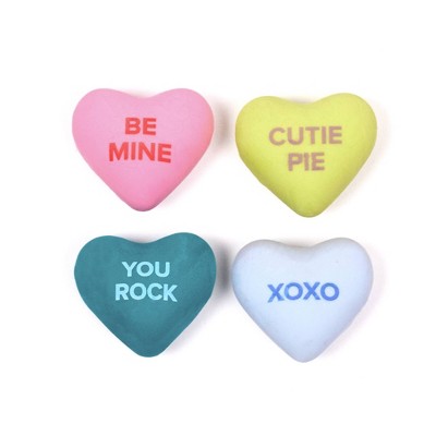 Yoobi 4pk Eraser 3D Convo Heart