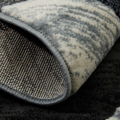 Catalina Huron Abstract Swirl Gray & Ivory Area Rug, 5'3"x7'2"