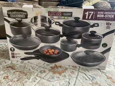 Granitestone Pro Premier Hard Anodized 13 Piece Nonstick Cookware Set :  Target