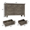 7 Drawer Dresser for Bedroom, Chest of Drawers with Deep Drawers, Closet Dressers with Metal Handle, Thickened Desktop - 2 of 4