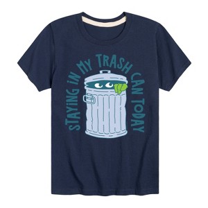 Boys' - Sesame Street - Staying In My Can Short Sleeve Graphic T-Shirt - 1 of 4