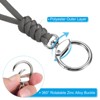 Unique Bargains Braided Wrist Polyester Keychain Wallets Badges Lanyard with Hook 2 Pcs - 4 of 4