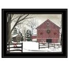 Whisen "Christmas Barn" by Billy Jacobs Ready to Hang Framed Print, Black Frame - Multicolor - 3 of 4