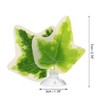 Unique Bargains Betta Fish Leaf Pad Hammock Plants for Fish Tank Green White 2.76"x2.76" - 4 of 4