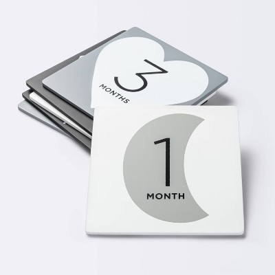 Square Monthly Milestone Cards - Black - Cloud Island™