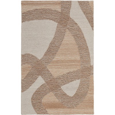 Pollock Modern Abstract Brown/Tan/Ivory Area Rug