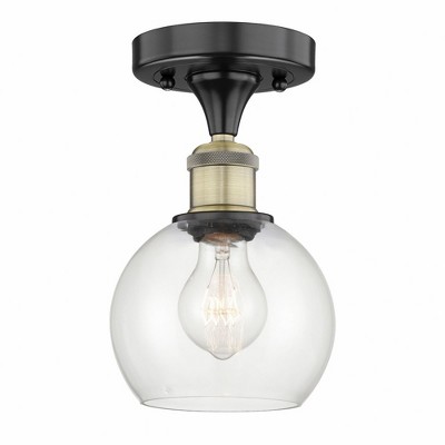 Athens - 1 Light Semi-Flush Mount In Industrial Style-8.88 Inches Tall and 6 Inches Wide