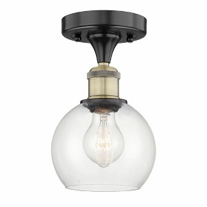 Athens - 1 Light Semi-Flush Mount In Industrial Style-8.88 Inches Tall and 6 Inches Wide - 1 of 1
