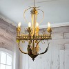 Vintage Metal Chandelier Four Light Pendant Lamp Farmhouse Ceiling Light Living Room Hanging Lamp Vintage - 2 of 4
