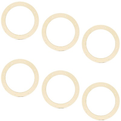 Bright Creations 6-Pack Floral Craft Rings Frames for Weddings Candles Party Decorations, 9 in