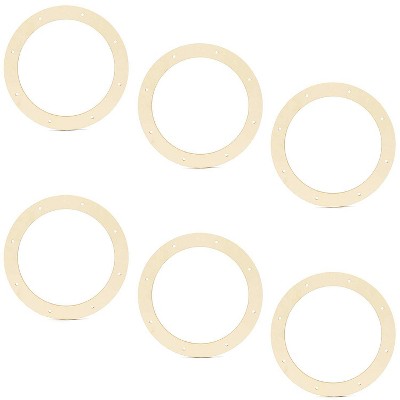 Bright Creations 6-Pack Floral Craft Rings Frames for Weddings Candles Party Decorations, 9 in