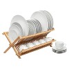 LunaLulinlk Bamboo Foldable Compact Dish Drying Rack, 20.5-Inches x 13-Inches - 3 of 3