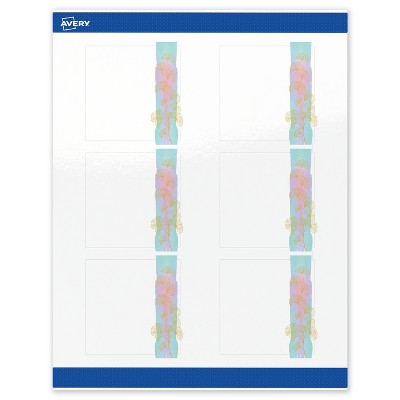 Avery Square Labels, Floral Design, 3" x 3", 60 Total