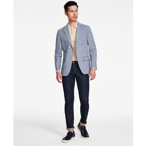 Tommy Hilfiger Mens Modern-Fit Windowpane Sport Coat Four Button Blazer Jacket - 1 of 1