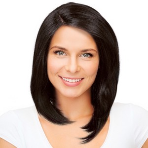 Synthetic Lace Front Wigs Short Bob Straight Wig Natural Looking L Part Heat Resistant Daily Party Full Head Hair for Women - 1 of 4
