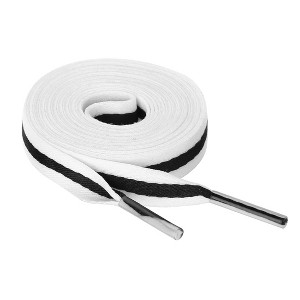 INSPIRE CHIC Women's Color Block Stripe Plastic Tips Flat Shoe Laces 2 Pairs - 1 of 4