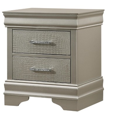 NicBex Nightstand with Drawers,Modern Side Table with Pulls and Wood Frame,Bedside Table for Bedroom,Living Room