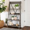 68.25" Boho 4 Tier Solid Wood Ladder Bookshelf Plant Stand - Saracina Home - 3 of 4