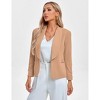 Women's Long Sleeve Spring Fall Business Casual Blazers Notch Lapel Trendy Work Office Blazer Outerwear - 2 of 4
