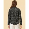 INSPIRE CHIC Women's V-neck Long Sleeve Floral Faux Pocket Blouse - 4 of 4