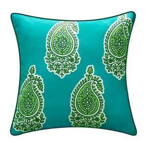 18"x18" Jaipur Paisley Reversible Square Throw Pillow - Edie@Home - 1 of 4