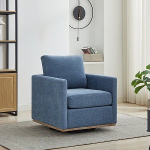 Hrinhom 30.7“W Swivel Accent Chair,Chenille Comfy Accent Single Sofa Chair - 1 of 4