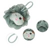 Unique Bargains Bathroom Cartoon Bath Shower Loofah Sponge 4.13"x4.53" Green 1 Pc - 3 of 4