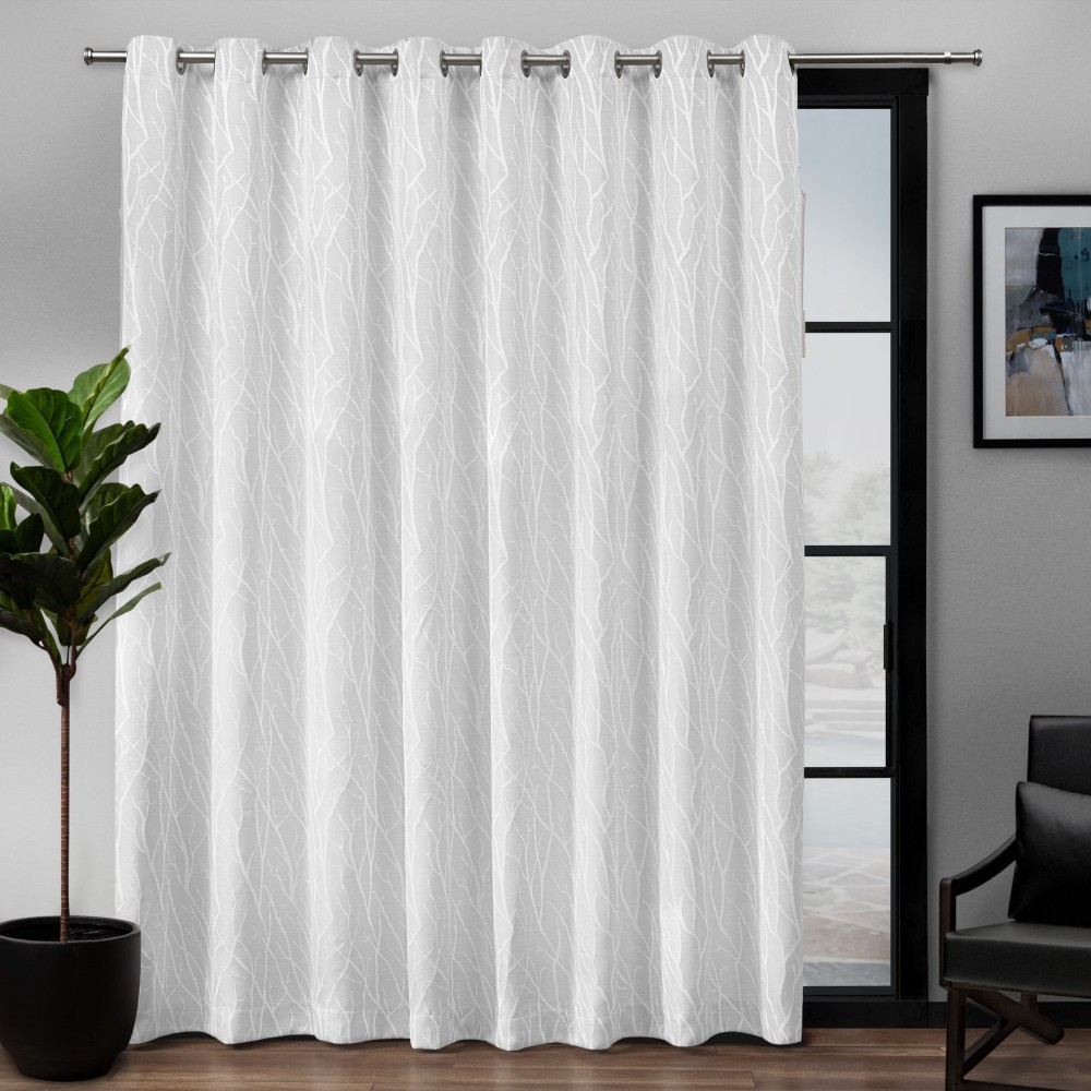 Photos - Curtains & Drapes 108"x84" Forest Hill Patio Woven Blackout Grommet Top Single Curtain Panel