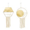 Metal Handmade Dream, Love Wall Mirror with Fringe Tassels Set of 2 Gold - Novogratz: Geometric, Novelty Shape, Easy-to-Hang - 4 of 4