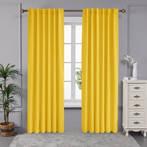 Deconovo Blackout Curtains 2 Panels - 42" W, Back Tab, Room Darkening - 1 of 4