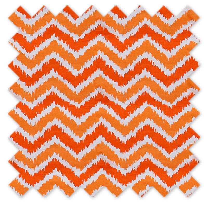 Bacati - Mix N Match Orange Chevron Curtain Panel, 4 of 5